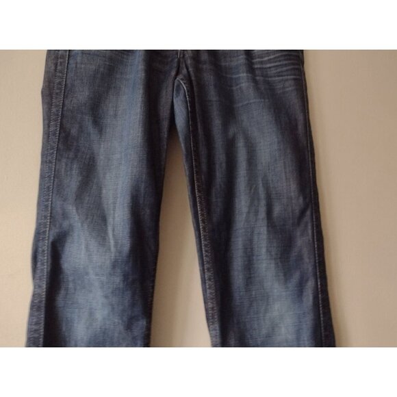 Calvin Klein Lean Bootcut Jeans Women's 8 Blue Mid Rise Stretch 33x32 Whiskered - Picture 12 of 16